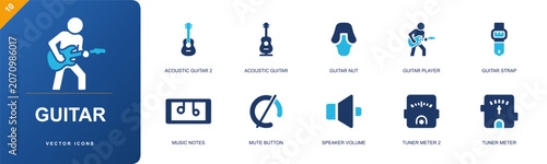 Foto Guitar icon set