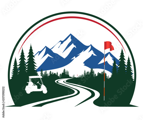 Mountain Golf Course Emblem