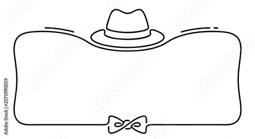 bow tie and hat frame