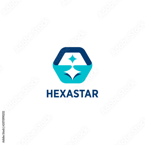 Polaris Icon or Logo with Hexagon