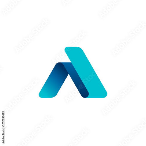 Folded Ribbon Form AI Logo Design