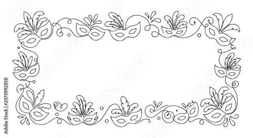 mardi gras mask border