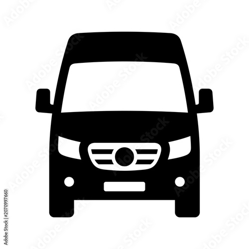 Van icon. Commercial vehicle. Delivery. Vector icon isolated on white background.