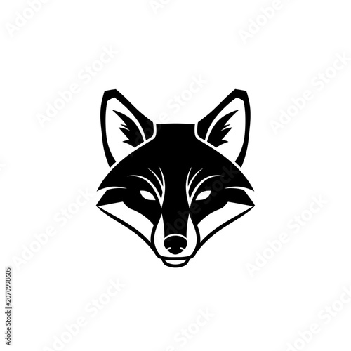 Minimalist Fox Head Vector Icon