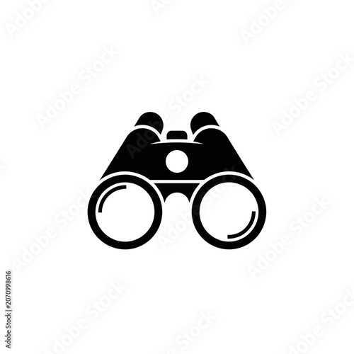 Minimalist Binoculars Icon Vector Illustration