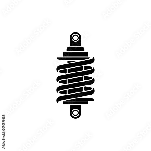 Black Automotive Shock Absorber Icon