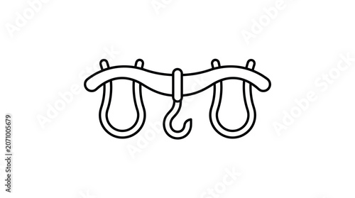 фотографія Vintage wooden ox yoke icon for agriculture