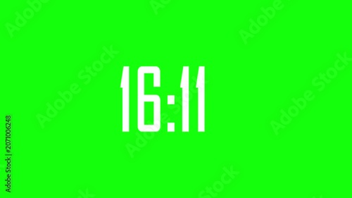Number Countdown to 2027 Animation White Text on Green Background
