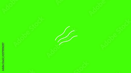2D Hand-Drawn White Speed Lines Shaking Vibrating Motion Effect on Green Screen Background
