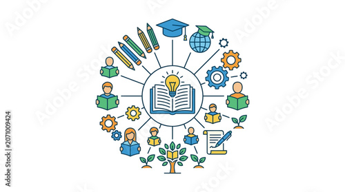 Education and Knowledge Infographic Concept