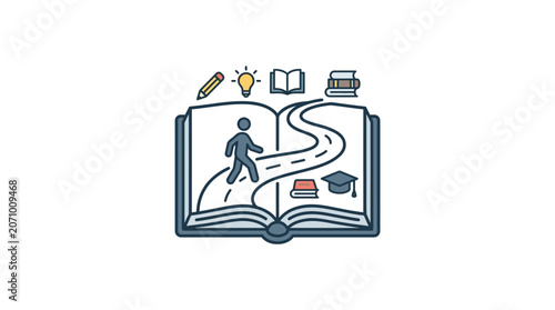 Education Journey Concept Icon