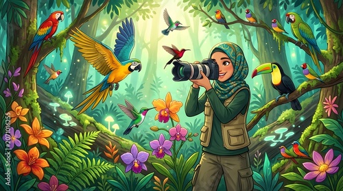 Woman Photographer Captures Vibrant Rainforest Wildlife.