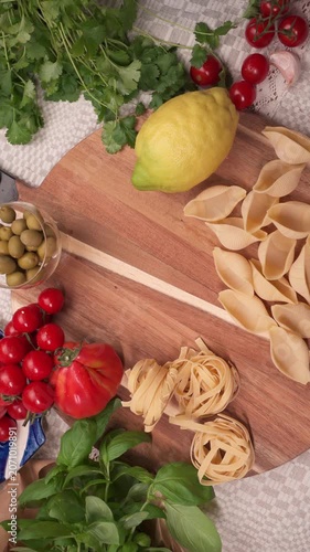 Italian Pasta Ingredients Preparation