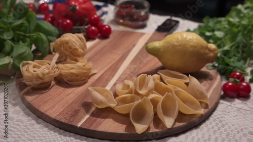 Fresh Ingredients for Pasta Preparation
