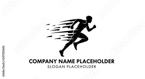 Silhouette of a Running Person in Motion