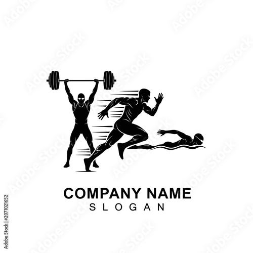 Fitness and Crossfit Workout Illustration