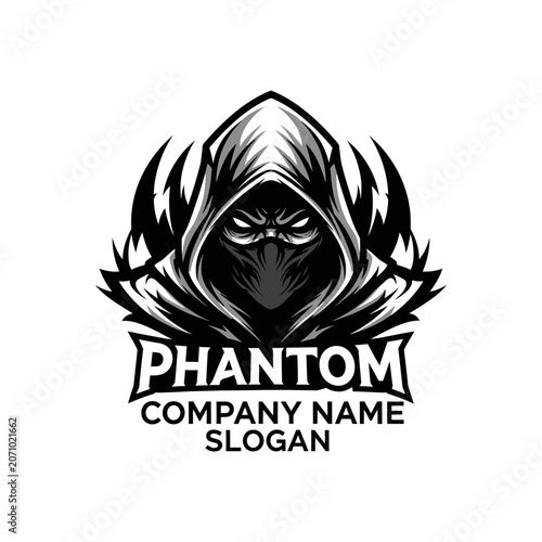 Fearsome Ghostly Warrior Logo Design