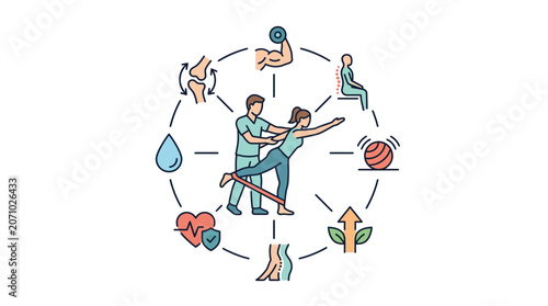 Physical Therapy and Rehabilitation Exercise Infographic