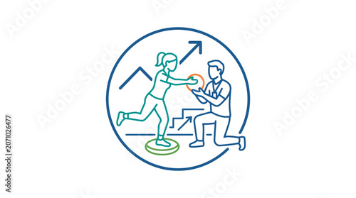 Physical Therapy Rehabilitation Concept Icon
