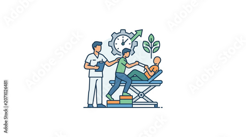 Physical Therapy Rehabilitation Concept Illustration