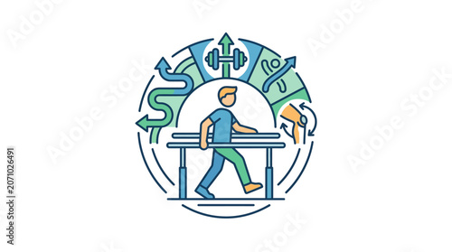 Physical Therapy Rehabilitation Concept Illustration
