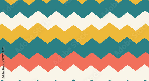 Colorful Retro Chevron Zigzag Seamless Pattern Background Vector