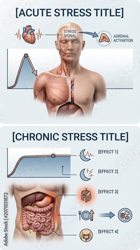 Localized Acute Chronic Stress Medical Infographic Template Graphic