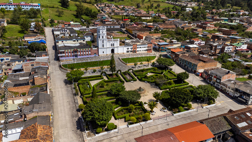 La Uvita, Boyacá - Colombia. February 28, 2026. Panoramic drone view of the municipality, located 184 kilometers from Tunja.