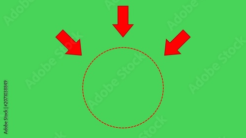 Target Focus Point with Red Arrows Animation Loop