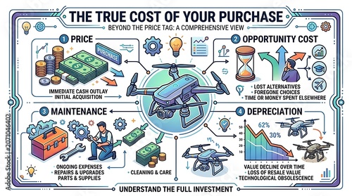 Infographic illustrating the total cost of ownership and investment