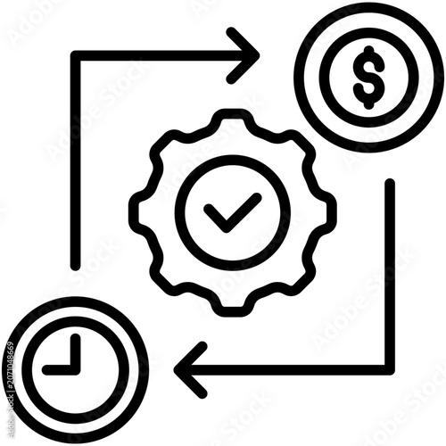 Obraz na plátně Efficiency Icon