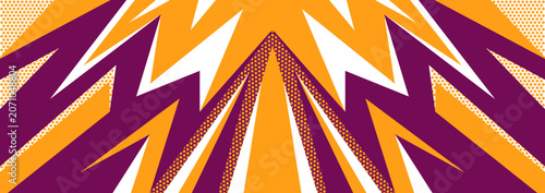 Vibrant orange and yellow geometric shard wrap strip pattern asset for extreme sport,  racing graphics