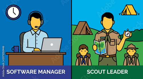 Photos Software Manager Volunteering as Scout Leader on Weekends