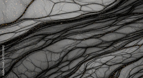Monochromatic liquid ink veins abstract texture marble background with monochrome marble background