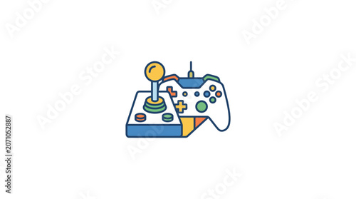 Retro Joystick and Modern Gamepad Icon
