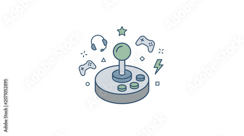 Retro Joystick Gaming Controller Icon