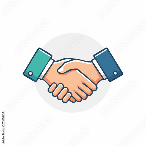 Handshake icon representing agreement and partnership