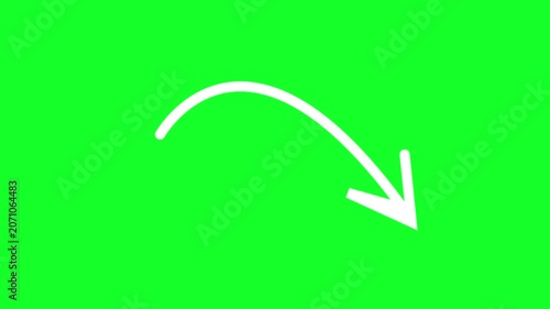 Green Screen Arrow Animation 4K Right Direction Motion Graphics Background