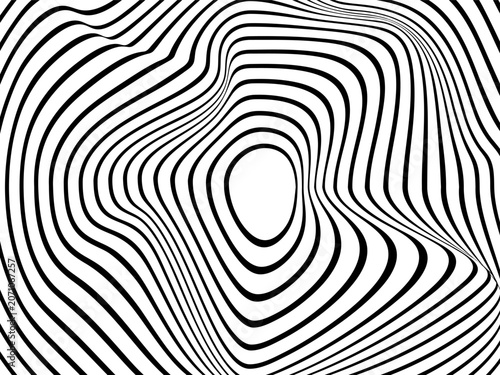 Black Abstract Swirl Spiral Pattern.