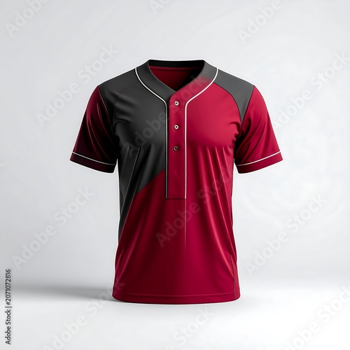 Red and black womens long sleeve top.