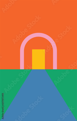 Design wall art bold arc vibrant unique abstract colorful