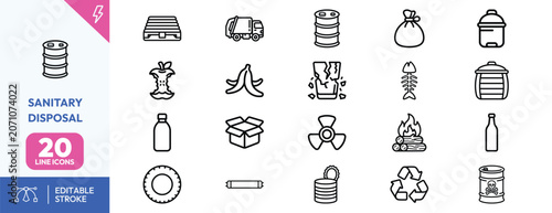 Fotografía Hygiene Equipment icon set