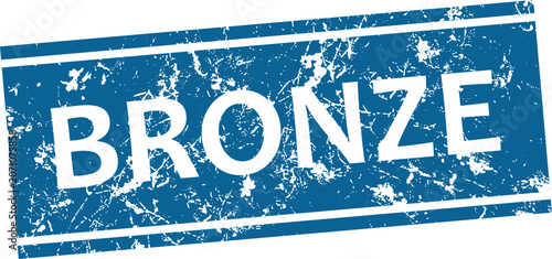 Konstfotografi Bronze stamp grunge effect isolated on white metal alloy recognition and materia