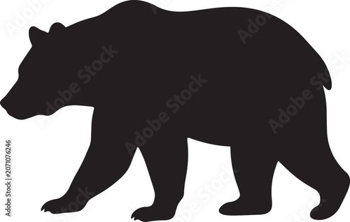Bear Silhouette Walking Minimalist Icon