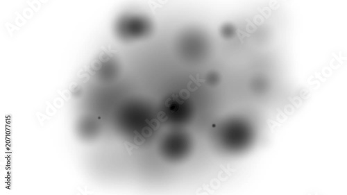 Abstract dark ink fluid particles motion background footage.