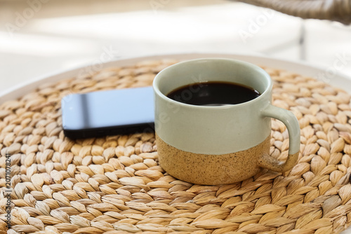 Beautiful cup of coffee wit...
