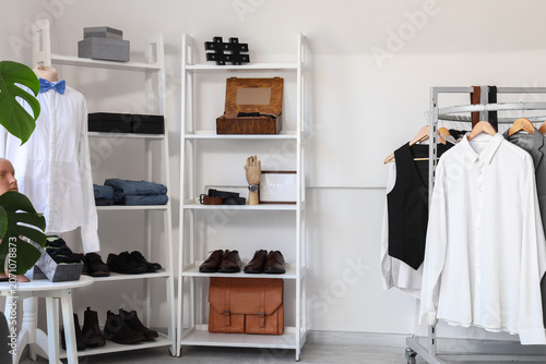 Interior of boutique with m...