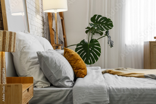 Cozy modern bedroom interio...
