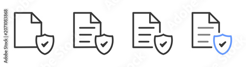 Tableau sur toile The Ultimate contract Styles with Variations Line of icon set vector illustratio