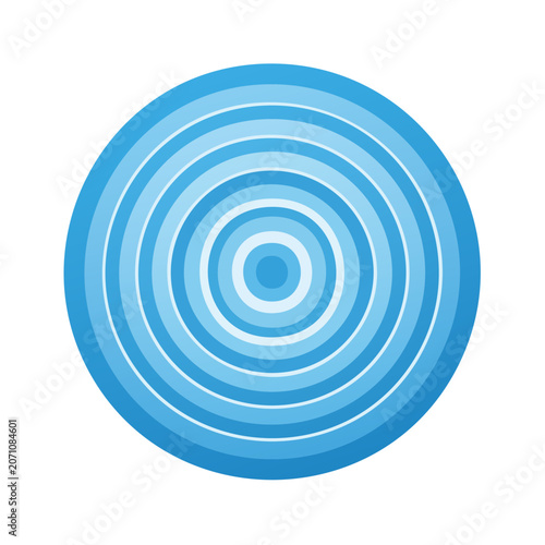 Blue concentric circles vector design